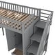 preview thumbnail 46 of 52, Loft Bed with Bookshelf,Drawers,Desk,and Wardrobe
