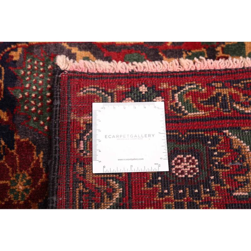 ECARPETGALLERY Hand-knotted Teimani Dark Navy, Red Wool Rug - 3'10 x 5'11