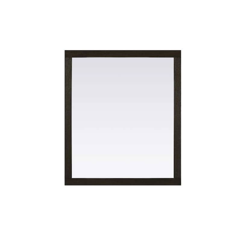 Solene Wooden Rectangle Mirror (42-48 x 36 in.) - Chocolate Oak - 42" x 36"