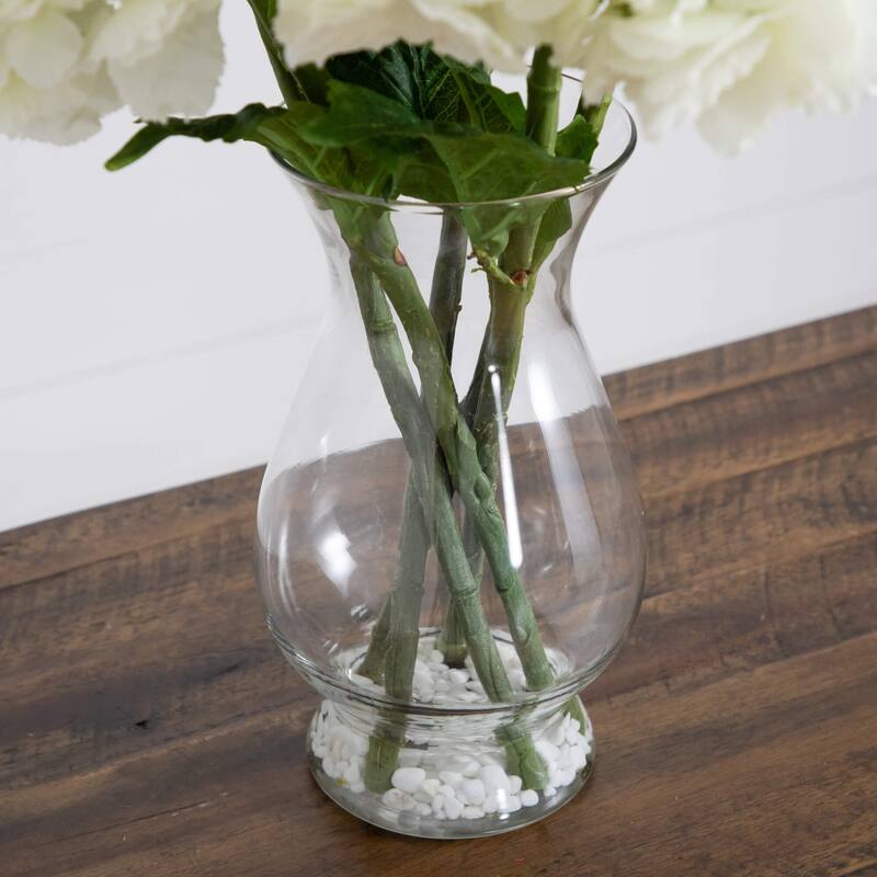 Hydrangea Artificial Floral Arrangement - 20" - White