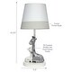 preview thumbnail 3 of 3, Lambs & Ivy Jungle Friends White/Gray Giraffe Nursery Lamp with Shade & Bulb