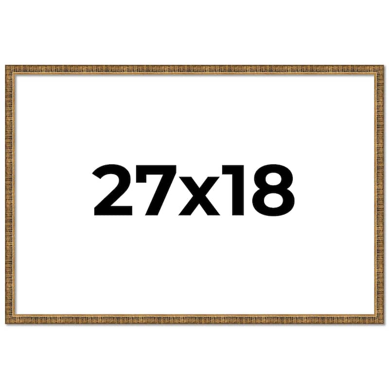27x18 Frame Gold Kingsley Distressed Solid Wood Picture Frame Width