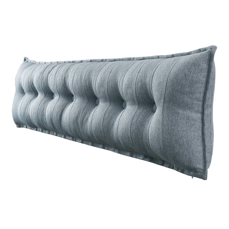WOWMAX Button Tufted Body Pillow Bed Rest Decrative Reading Pillow Lumbar Pillow