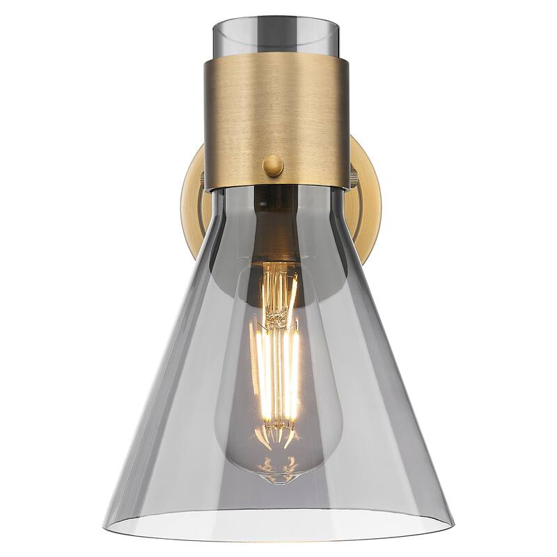 Innovations Lighting 464-1W-G464C-7SM Lawton Cone 9" Tall Bathroom