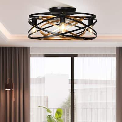 22'' Caged Ceiling Fans with Lights Remote Control