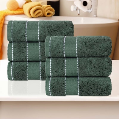 Superior Niles Cotton Ultra-Plush Absorbent Hand Towels, Set of 6