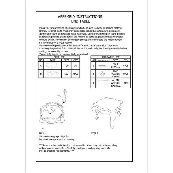 Usm 27 Inch Classic End Table, Floral Trim Cabriole, Wood, Champagne Bed Bath & Beyond 35930943