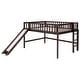 preview thumbnail 10 of 73, Low Loft Bed Toddler Bed Kids Bed with Slide and Ladder