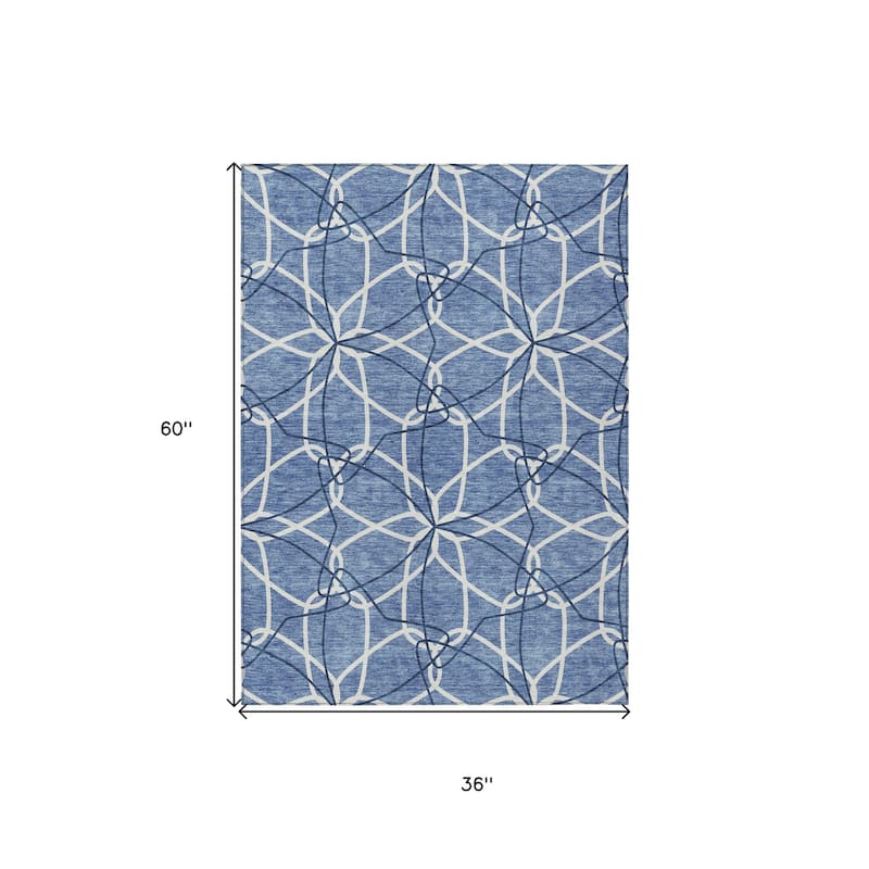 HomeRoots Geometric Modern Rectangle Outdoor Rug