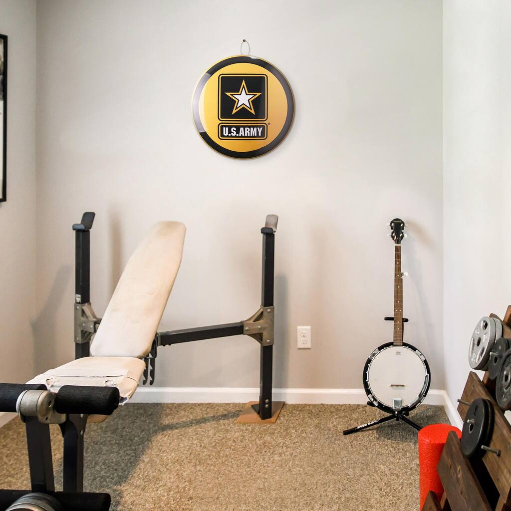 U.S. Army Dome Metal Sign - 15.5" - 15.75" H x 15.75" L x 2.25" D