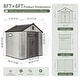 preview thumbnail 14 of 34, Domi Outdoor Resin Storage Shed, Waterproof Plastic Garden Shed with Lockable Door, Windows & Vents, Outside Tool Storage Shed