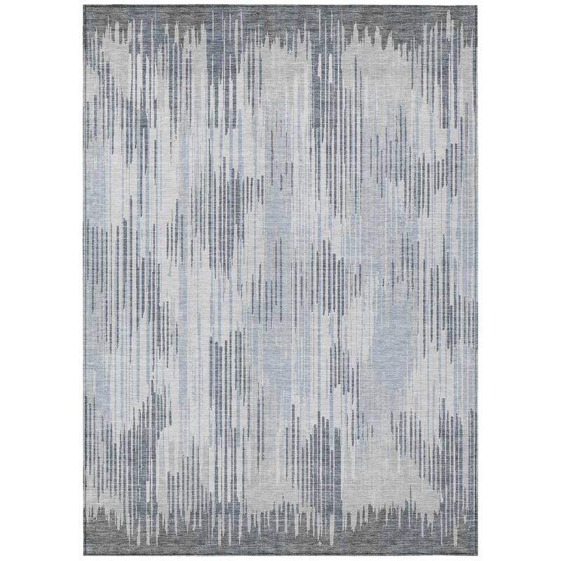 Machine Washable Indoor/ Outdoor Chantille Abstract Ombre Rug