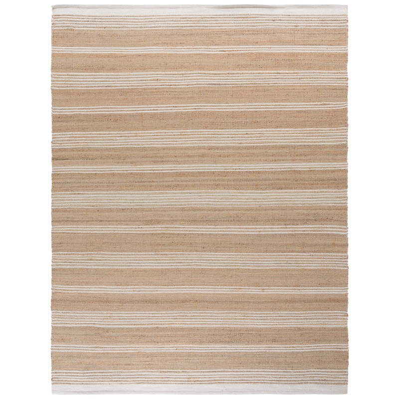 SAFAVIEH Flatweave Natural Natercia Fiber Farmhouse Jute Rug - 8' x 10' - Natural/Ivory