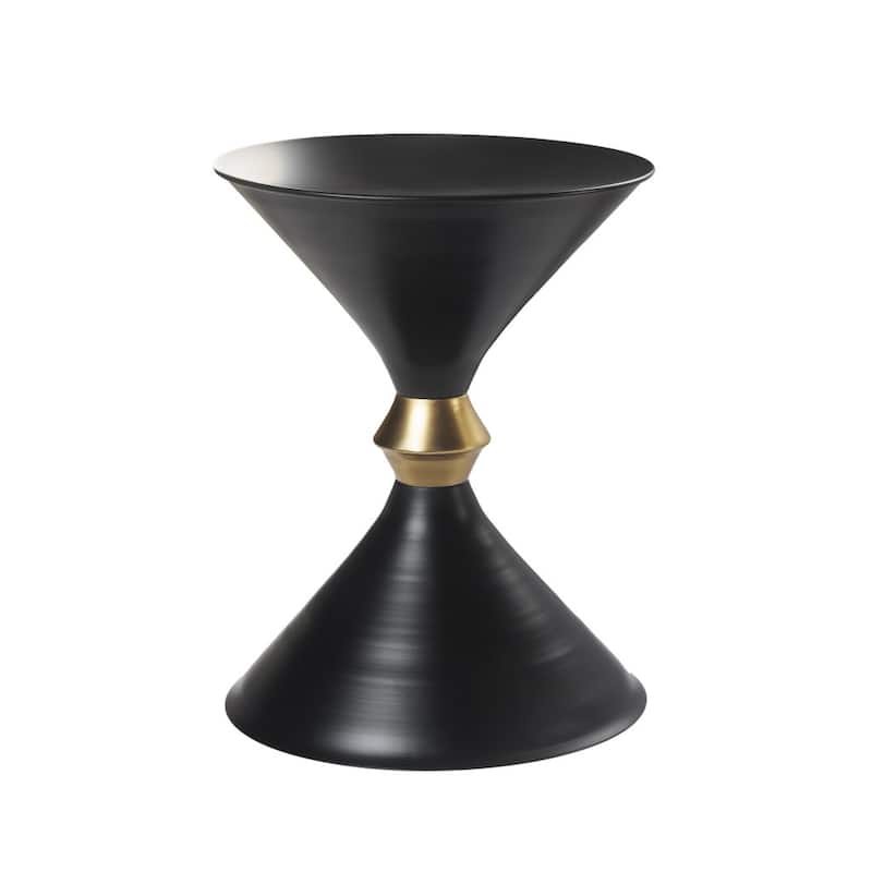 HomeRoots 18" Black Iron End Table - 14' X '18' X '14