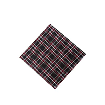 Poinsettia Plaid Woven Napkin Set of 6 - Set of 6