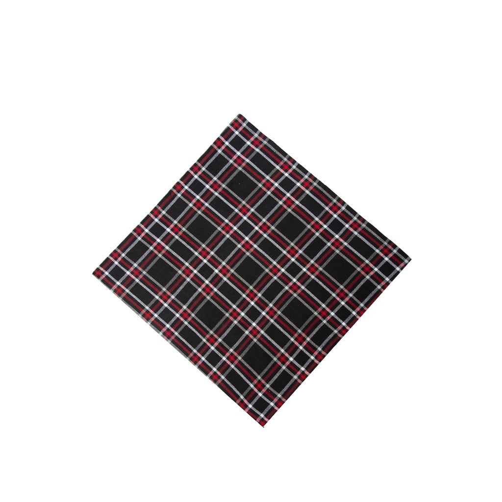Poinsettia Plaid Woven Napkin Set of 6 - Set of 6