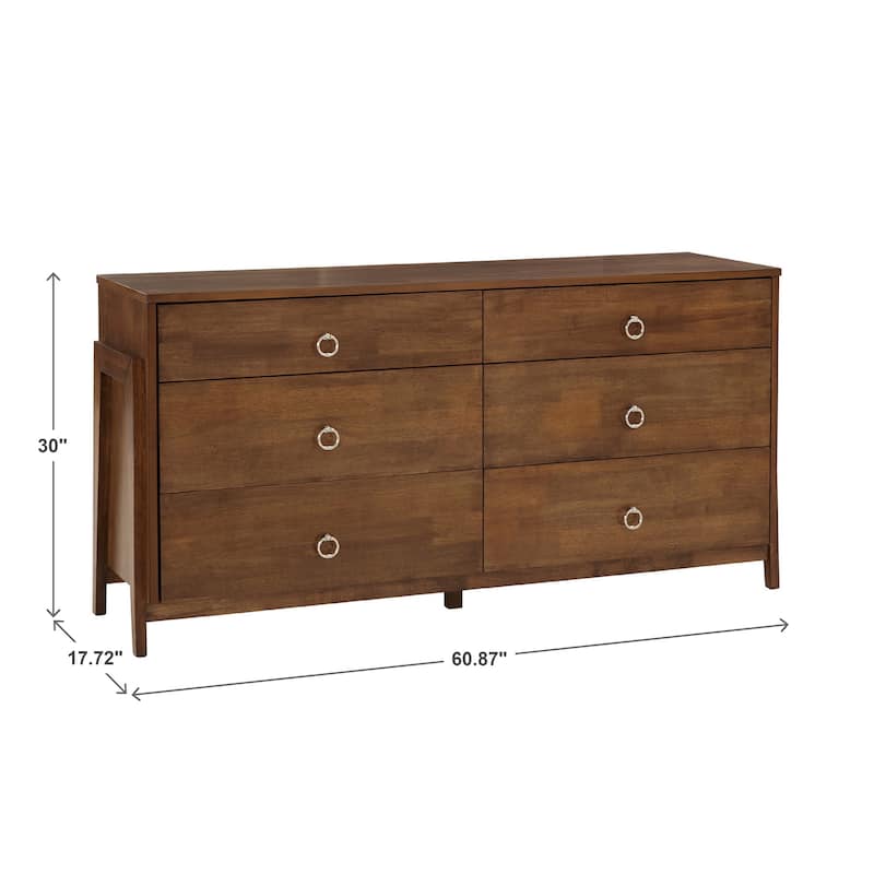Barnnes Wood 6-Drawer Dresser by iNSPIRE Q Modern