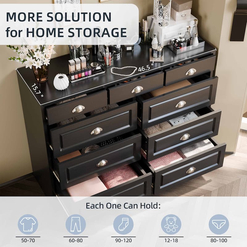Futzca 9-Drawer Storage Dresser – Tall Entryway Organizer