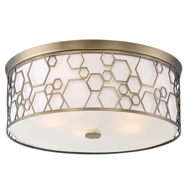 slide 2 of 3, Minka Lavery LED 20" Wide Flush Mount Drum Ceiling Light