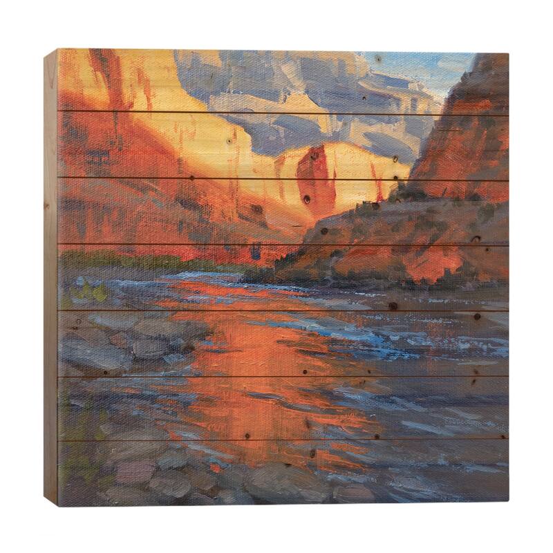 Reflectivity Print On Wood by Cody DeLong - Multi-Color - 26x26x1.5