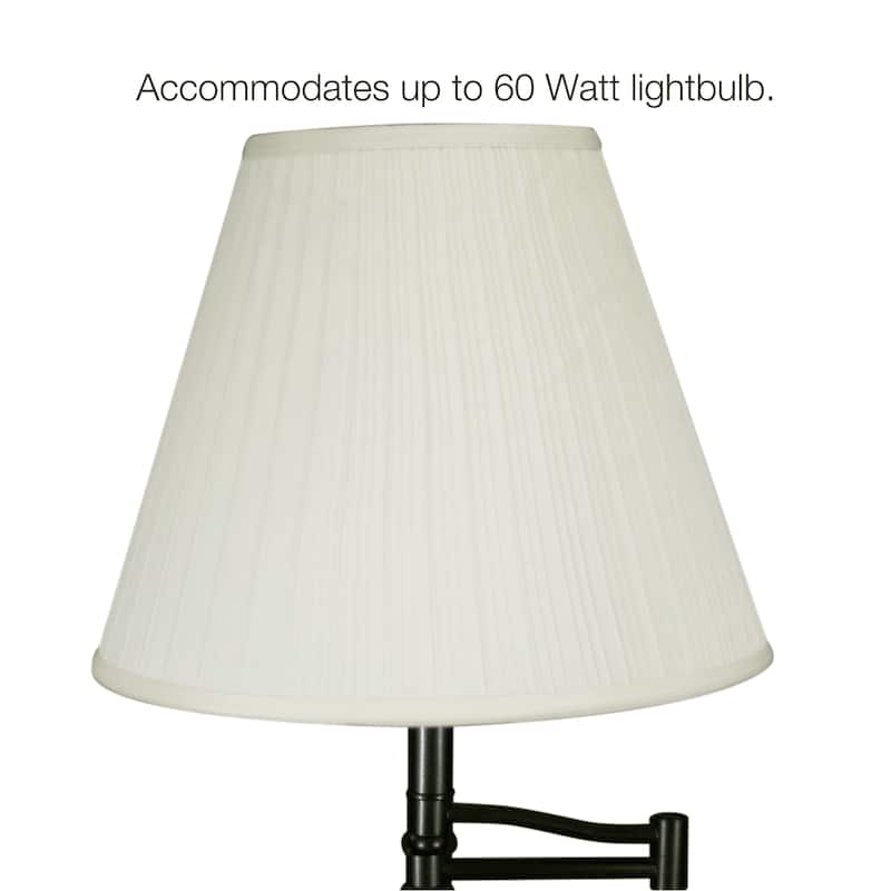 Leick Home One Drawer Swing Arm Lamp Side Table with Shelf