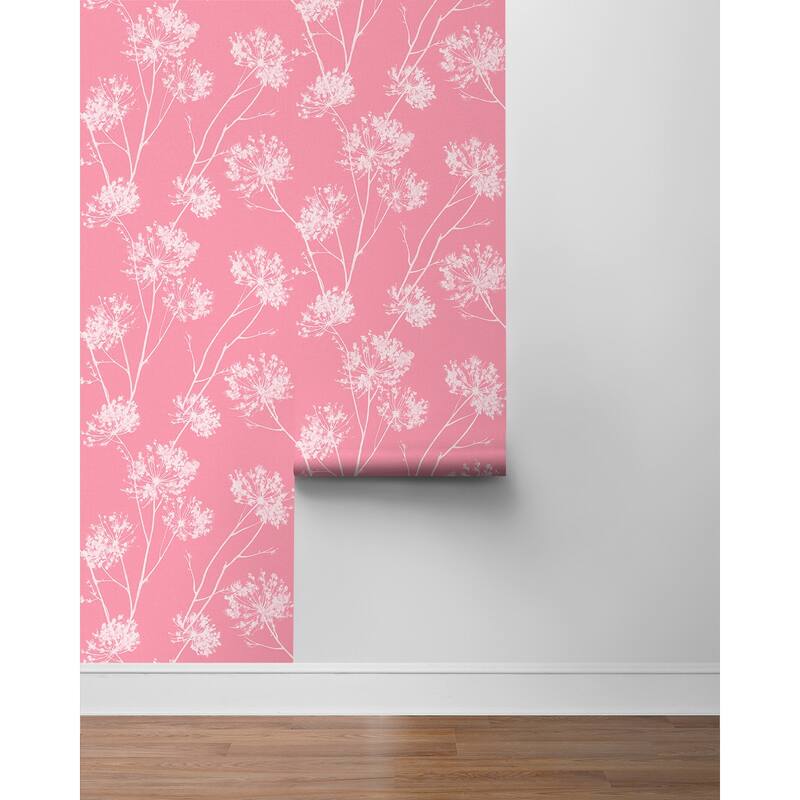 NextWall One O'Clocks Botanical Peel and Stick Removable Wallpaper