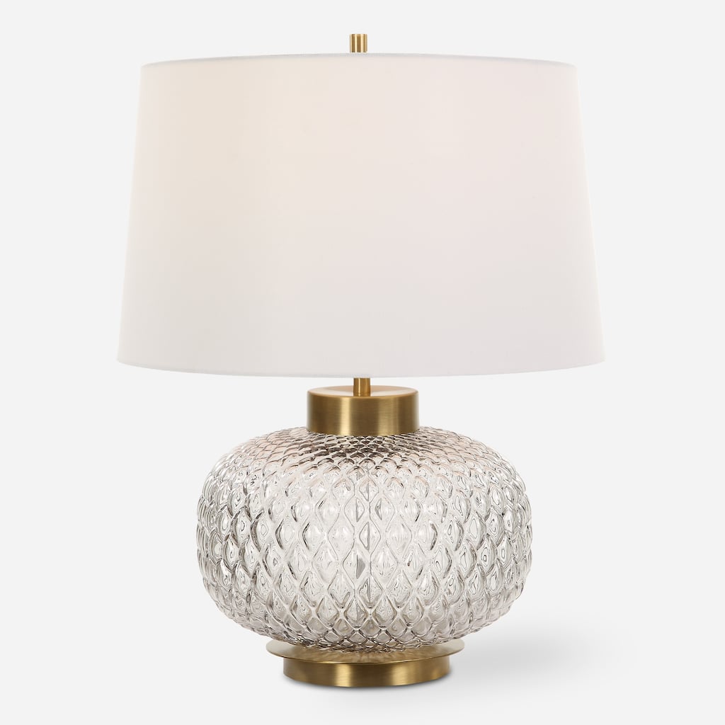 Uttermost Estelle Glass Table Lamp - 22"H,   Shade 10"H x 17"Dia. 