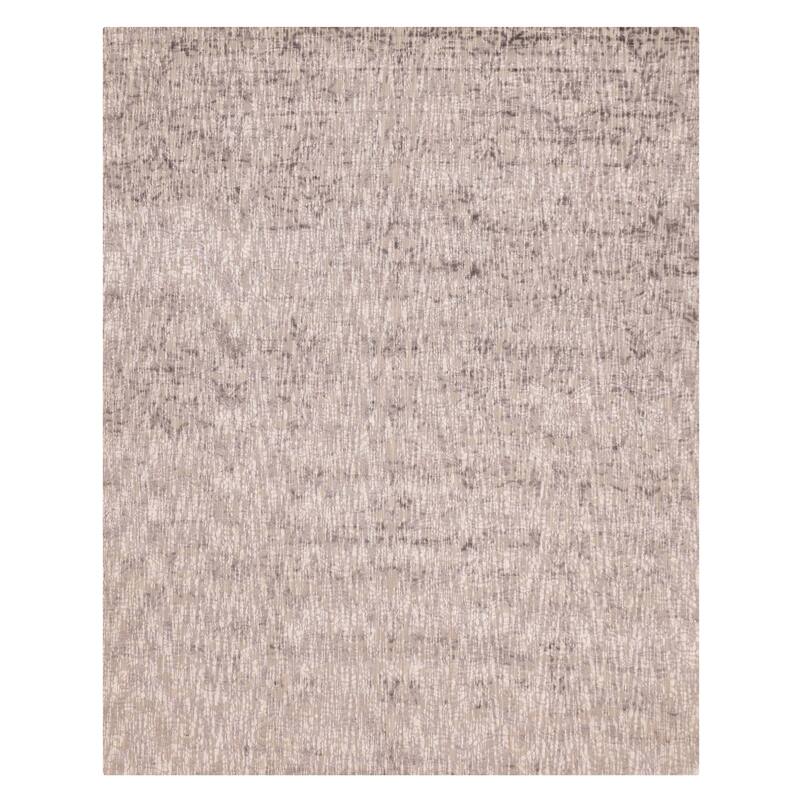 ECARPETGALLERY Hand Loomed Elysian Grey Viscose, Wool Rug - 7'11 x 10'1