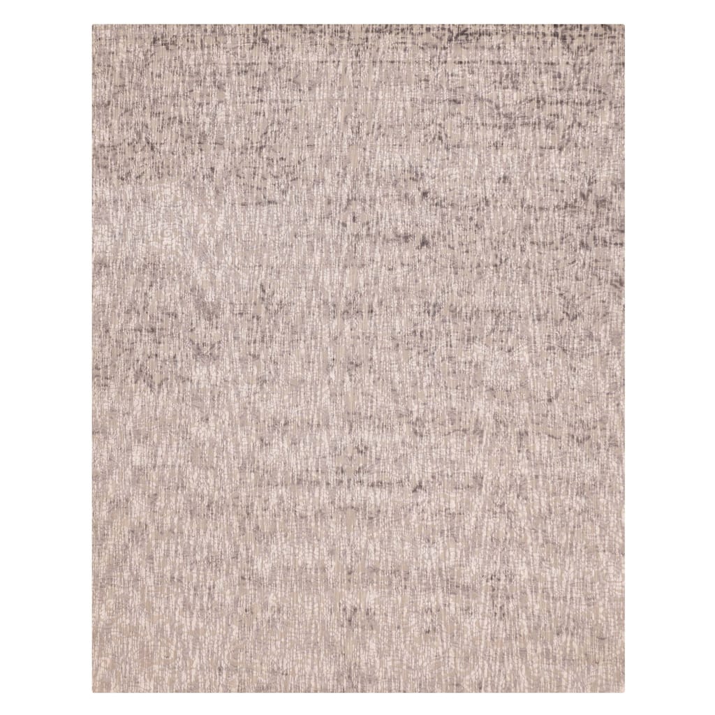 ECARPETGALLERY Hand Loomed Elysian Grey Viscose, Wool Rug - 7'11 x 10'1