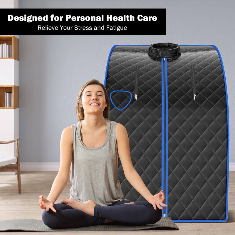 Costway Portable Steam Sauna w/ 9-gear Adjustable Temperature & Herbal