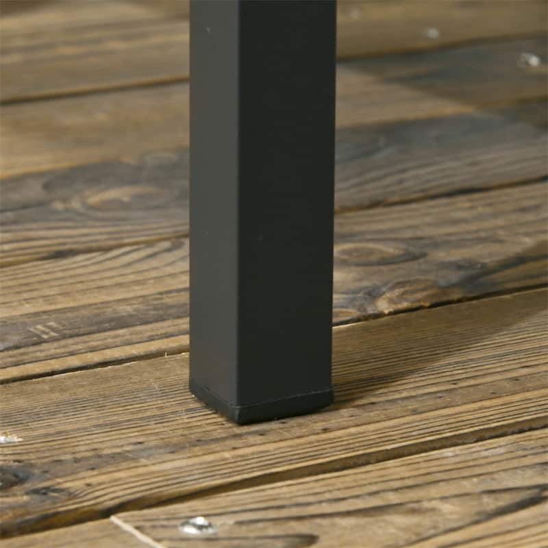 3 Piece Patio Wicker Rocking Chair Set with Cushioned and Coffee Table