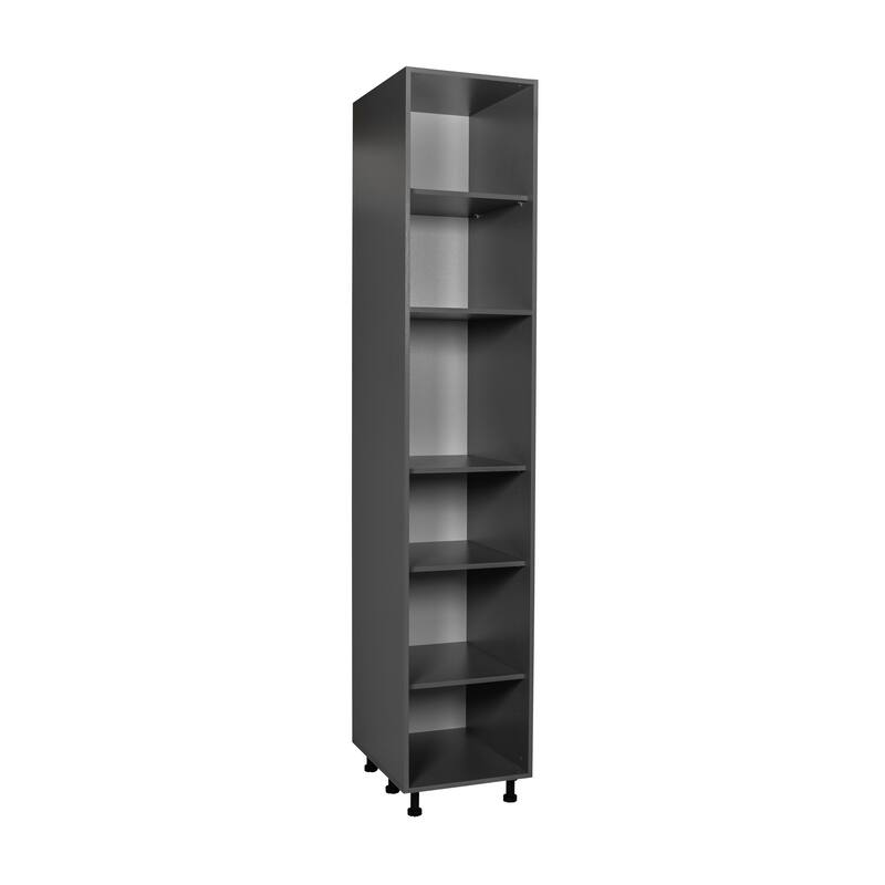 18" x 84" Utility Cabinet-Double Door-Grey - 18 x 84 x 23 3/8 - Clear