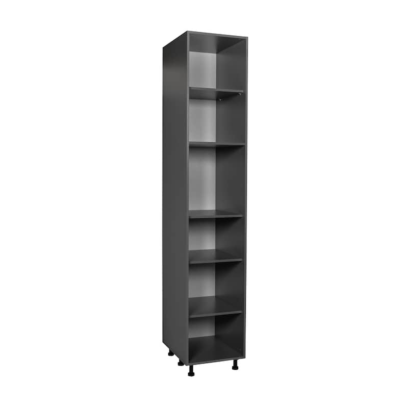 18" x 96" Utility Cabinet-Double Door-Grey - 18 x 96 x 23 3/8 - Clear