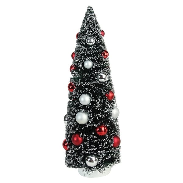 Shop 15 Red And Silver Pine Artificial Christmas Tree Topper Unlit Overstock 20626888