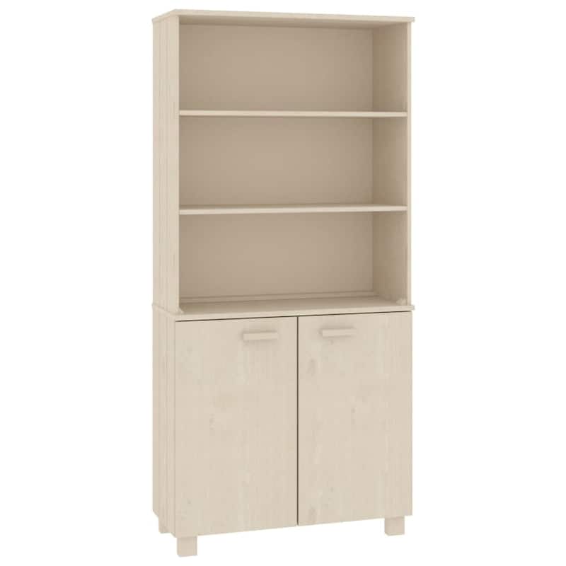 vidaXL Drawer Cabinet Bookshelf with Storage Shelves HAMAR Solid Wood Pine - 33.5" x 13.8" x 70.9"