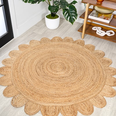 JONATHAN Y Skye Two-Tone Jute Hippy Circle Area Rug