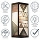 preview thumbnail 8 of 7, River of Goods Tiffany-Style Stained Glass and Black Satin Rectangular 1-Light Outdoor Wall Sconce - 6.25" x 5.5" x 16.25"