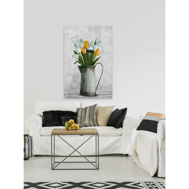 'Wonderful Tulips' Painting Print on Wrapped Canvas