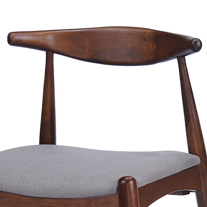 Roomfitters Rubberwood Dining Chairs with Ergonomic Backrest and Cushioned Seat, Set of 2