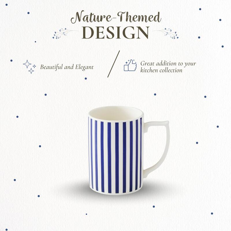 Spode Set of 4 Steccato Stripe Mugs - 12 oz