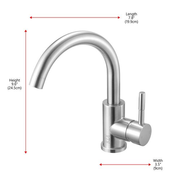 dimension image slide 0 of 3, Elegant Lighting FAV-1003 Louis 1.5 GPM Single Hole Bathroom Faucet