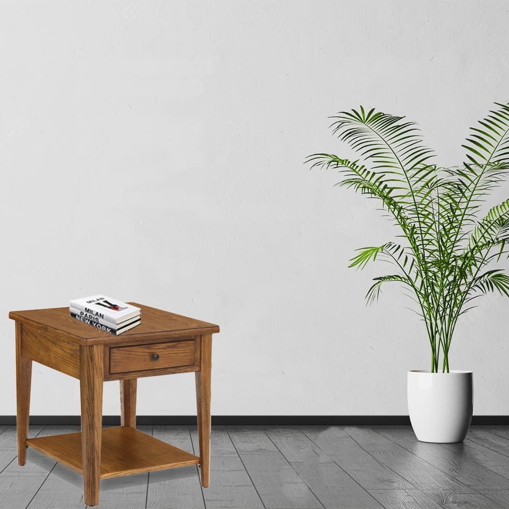 Chromcraft Peter Revington End Table in Chestnut Finish