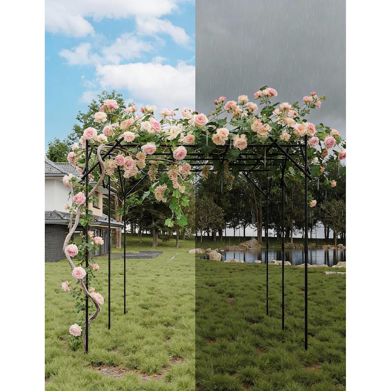 6.62 Feet Tall Garden Arch Trellis, for Climbing Plants
