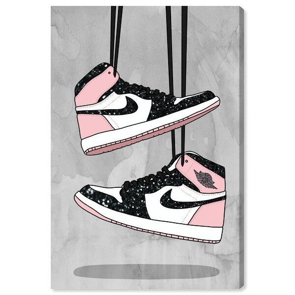 Oliver Gal Hanging Up My Skate Shoes Glam Brown Wall Art Canvas