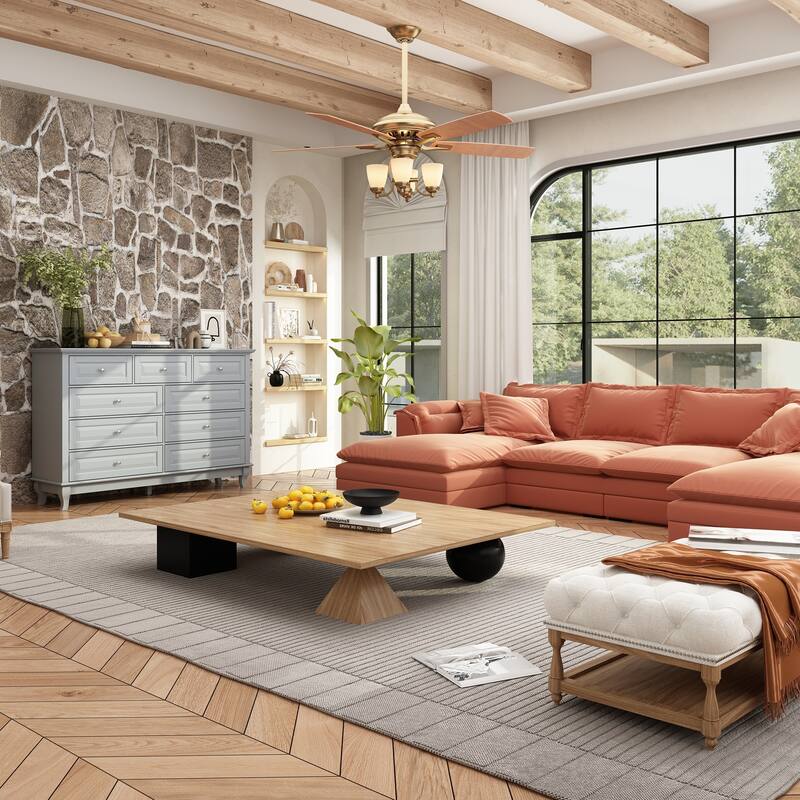 Versatile 55.1" Dresser: Chic Storage for Any Room TV Stand Side Table