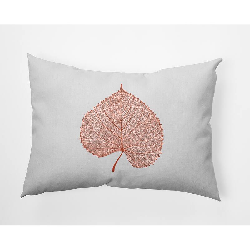 Leaf Study Accent Pillow - Harvest Orange - 14" x 20"