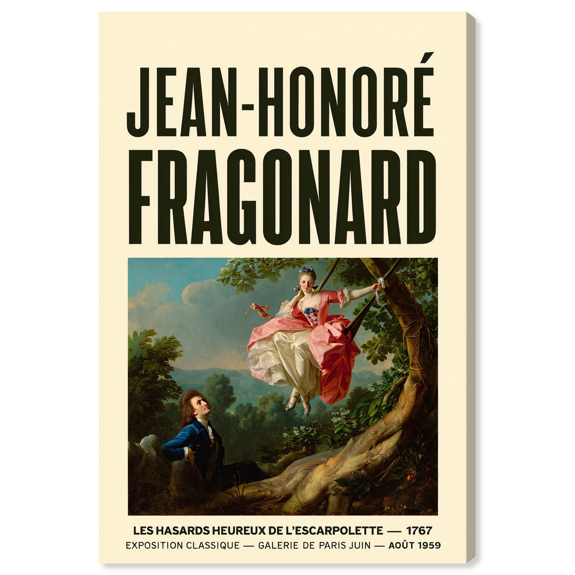 Fragonard's Swing Canvas by Art Remedy, Gallery Wrapped