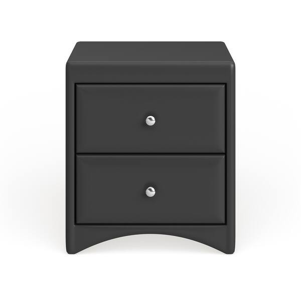 Shop Baxton Studio Dorian Black Faux Leather Upholstered Modern Nightstand Overstock 19424533