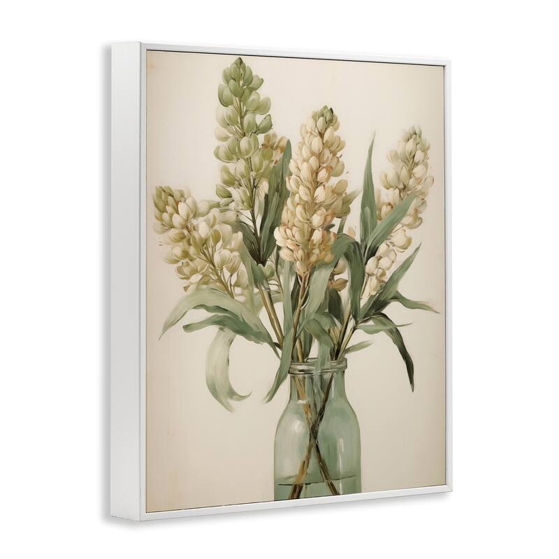 Stupell Country Botanicals in Green Jar Framed Giclee Art Design By Arlington Prints