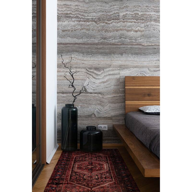 ECARPETGALLERY Hand-knotted Andelz Red Wool Rug - 4'11 x 9'1